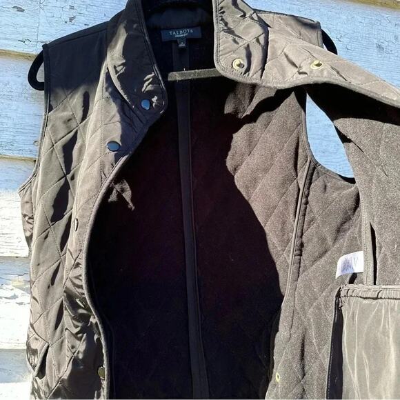 Talbots Women’s Small Black  Lightweight Quilted Vest - Picture 4 of 8